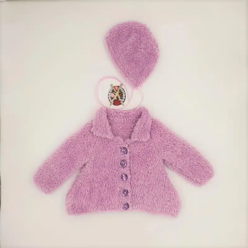 Knitting Pattern 107 - Girl's Fluffy Coat